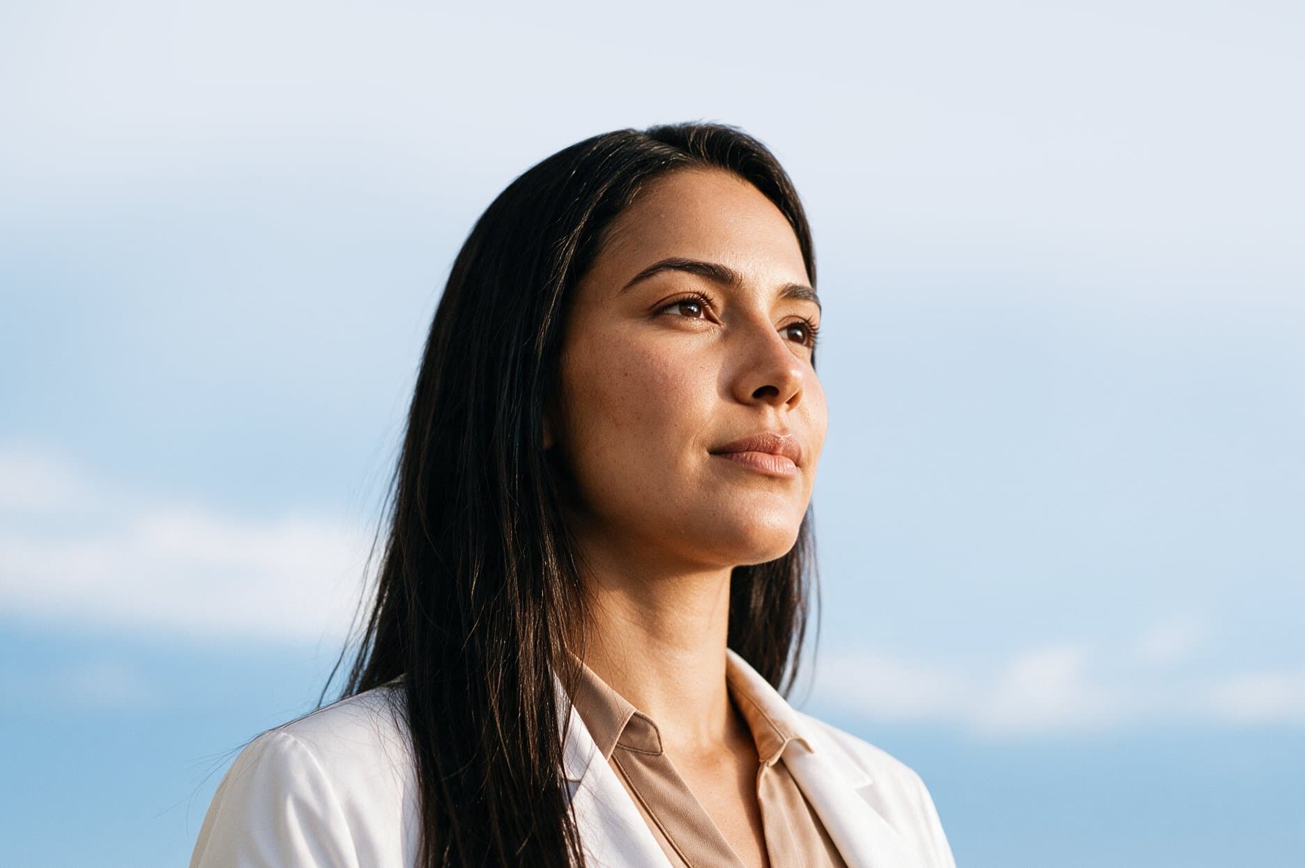 Doctor looking at the horizon